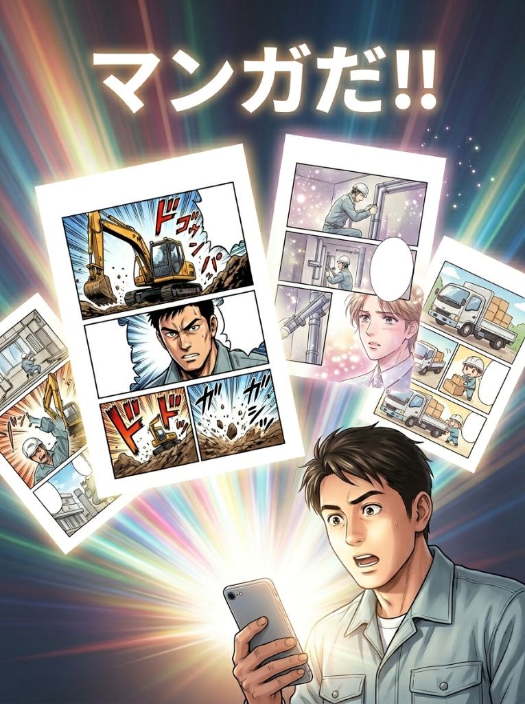 漫画8ページ目：マンガだ！！