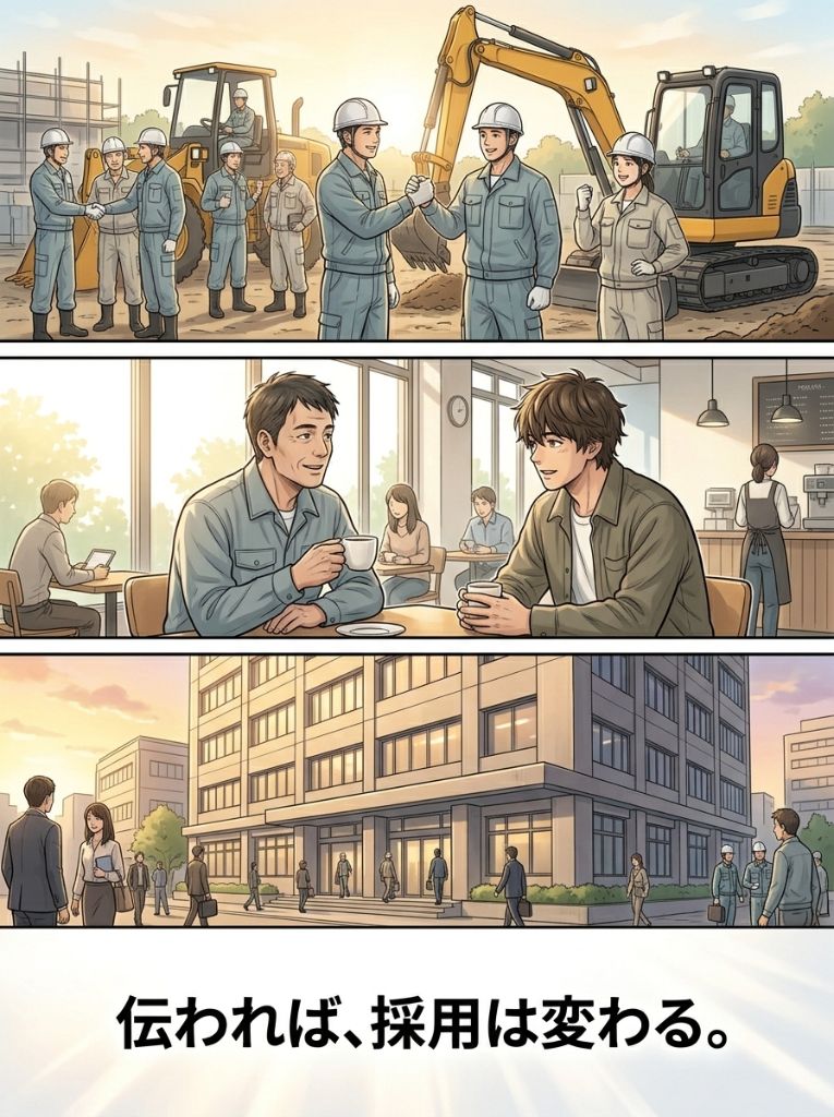 漫画13ページ目（最終）：伝われば、採用は変わる。